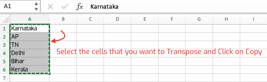 What is Transpose in Excel
